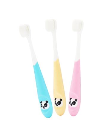 Ipetboom 3pcs toothbrush children cleaning brush - -Toy clean bristles Abs