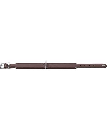 HUNTER BASIC Dog Collar - Coated Split Leather Weather-Resistant Robust & Simple Design | Size M (55) - Brown - Buy Online on GoSupps.com