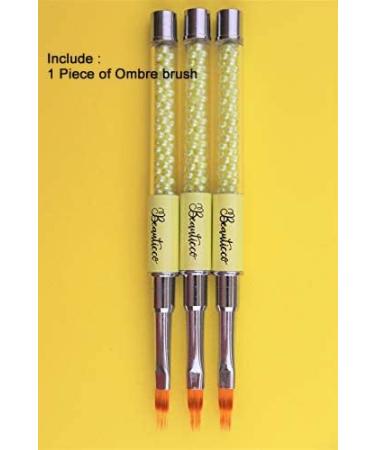 Nail Art Brush Ombre Nail Brush with Rhinestone Handle Manicure Drill Drawing Nails Brush Pen for Gel Nails Yellow Ombre brush - Buy Online on GoSupps.com