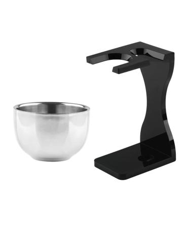 Healeeved 1 set of shaving set shaving brush and bowl holder for shaving stand bowl with shaving cream razor brush shaving razor razor razor bowl gifts acrylic tools third gang man