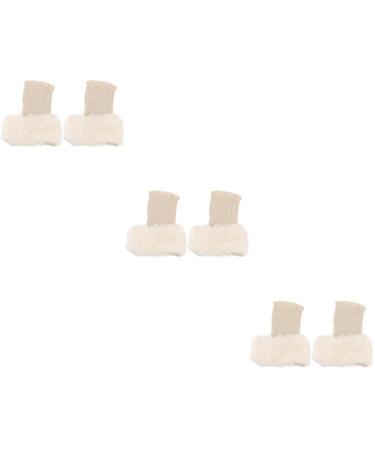 Inoomp 3 pairs boot covers from fur fur socks ladies top. Warm socks congregation leg warmer boot cover yarn boot socks shoes short boots Miss jacket acrylic