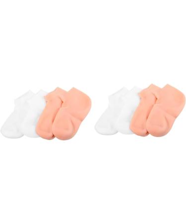 minkissy 4 Pairs Exfoliating Moisturizing Socks Cosmetic Moisturizing Socks Feet Care Socks Lotion Gloves Foot Covers Foot Spa Socks Moisture Socks Sleep Socks Miss Girl Sebs Socks - Buy Online on GoSupps.com