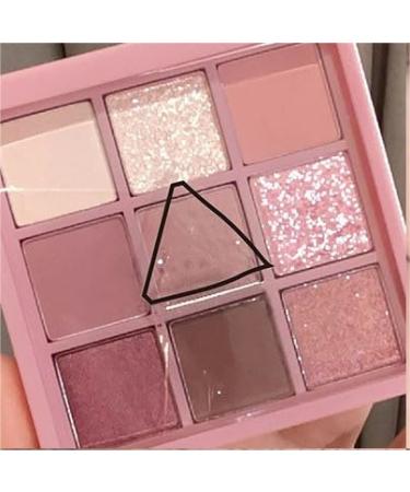 Lovelycat 9 Colors Glitter Eyeshadow Makeup Palette Matte High Pigmented Colorful Creamy Texture Eye Shadow Powder Natural Waterproof Long Lasting Eyeshadow Powder Cosmetics (rose)
