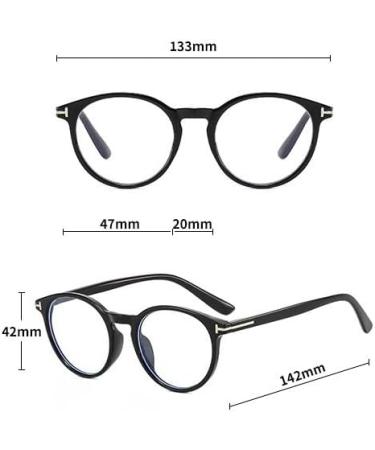 Qinzhenz Retro Round Reading Glasses | Anti Blue Light Computer Readers | Stylish +200 Light Powder for Women - Buy Online on GoSupps.com