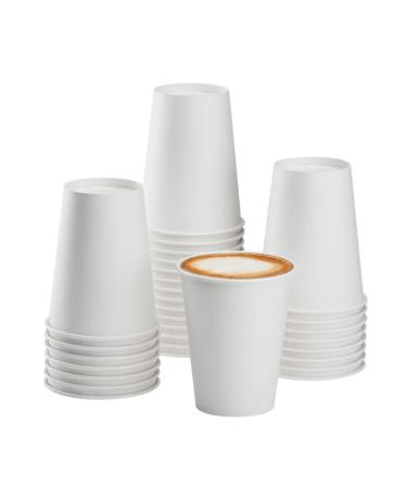 GOURMEX 1000 Disposable Coffee Cups | White Paper Cups Disposable Hot Cups | Ideal for Home Work and to-Go | Fits with Coffee Cups Disposable Lids (10oz)