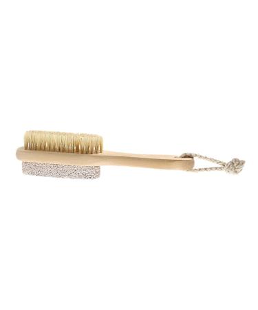 Beavorty Foot Brush Pumice Stone Heel Scrubber Foot Pumices feet Scrubber Remove Dead Skin Foot Stone Natural Remover Wooden Small Brush Pedicure File Scrub Brush Bristles Bamboo