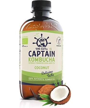 The Gutsy Captain Kombucha - Kombucha Tea Certified Organic - Natural Fermented Probiotic Drink Raw and Vegan - 8 x 400ml (MixBox) - Buy Online on GoSupps.com