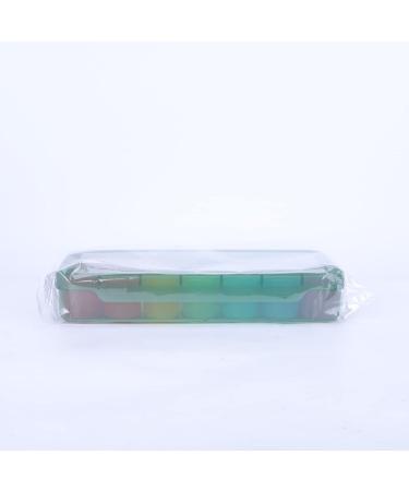 Zoksi 7-Day Pill Organizer - Large Portable Medication Box with 4 Compartments Removable Design Olive Green - Perfect for Daily Tablet Storage - Buy Online on GoSupps.com