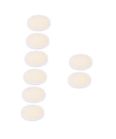 8 Pcs Bath Towel Loofah Exfoliating Pad Luffa Scrubber Natural Shower Loofah Exfoliating Loofah Pad Bath Loofah Natural Dish Sponge Loofah Pads with Lanyard Bath Ball Massage