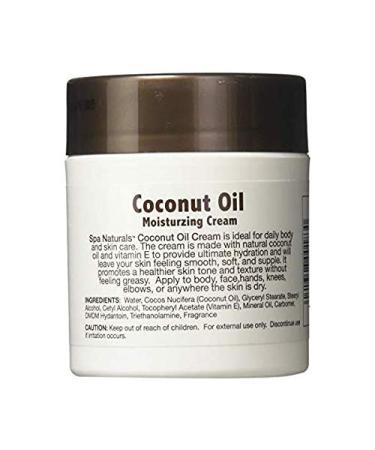 Spa Naturals Coconut Oil Moisturizing Cream with Vitamin E - Body, Hands, Elbows, Knees, Feet - Lot of 3 - Buy Online on GoSupps.com