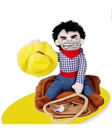 T2Y Cowboy Rider Dog Costume - Halloween Knight Style Clothes for Medium and Large Dogs with Doll and Hat - Buy Online on GoSupps.com