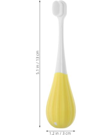 FRCOLOR Cute Manual Toothbrush with Soft Bristles - Yellow - Ideal for Gentle Cleaning - International Shipping Available - Buy Online on GoSupps.com