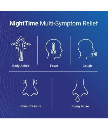 AXIV Nighttime Cold & Flu Relief Liquid | Multi-Symptom Pain Reliever & Cough Suppressant | Cherry Flavor 12 fl oz Fast International Shipping - Buy Online on GoSupps.com