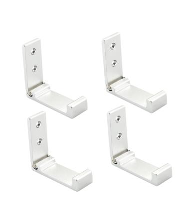 Alipis 4pcs Foldable Hooks Wall Mount Hooks Alloy Hooks Wall Hanger Wall Hanging Row Hook Round medium Silver