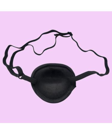 Mobestech Black Lazy Eye Patch - Soft Single Eye Mask for Adults & Kids Perfect Blindfold & Pirate Costume Accessory - Buy Online on GoSupps.com