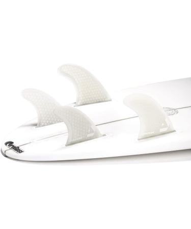 DORSAL Surfboard Fins Quad 4 Set - Future Compatible White Medium Fiberglass with Honeycomb Hexcore - Buy Online on GoSupps.com