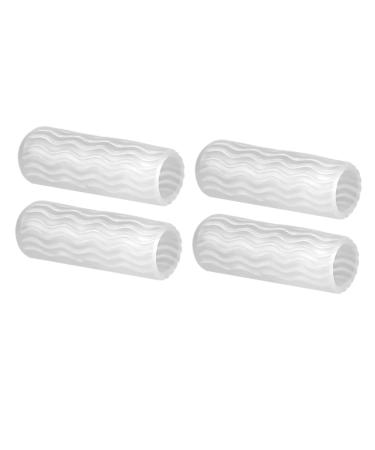 Lurrose 4 Pairs Silicone Toe Sleeves Silicone Gel Sleeve Protectors Toe Protector Tubes Toe Cap Sleeves Silicone Blister Toe Protector Toe Corn Gel Protectors Toe Corn Sleeve Toe Cover