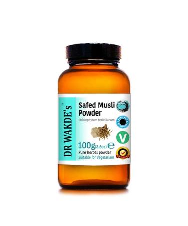 DR WAKDE'S Safed Musli Powder (Chlorophytum borivilianum) - 100g (3.5oz) I Pure Raw & Dried Powder I Nothing Added Nothing Removed I Ayurvedic Herb I Quantity Discounts I Same Day Dispatch