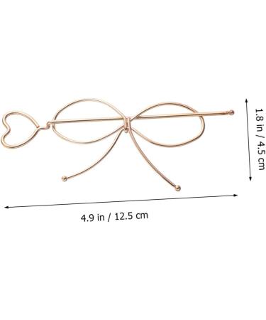 FRCOLOR metal hairclip bowknot hairpin hair clips metal Bridal hair stick Metal Bowknot Clip women hair pin barrettes for girls hollow-out hair stick self made hair accessories bride - Buy Online on GoSupps.com