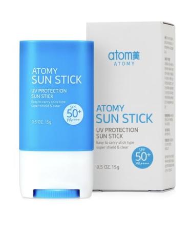 Clear UV Protection Sun Stick SPF 50+ PA++++ Non-Greasy Matte Finish Portable Stick Type for Face & Neck Lightweight Skincare Balm 15g