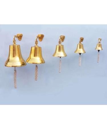 Hanging Ship's Bell Size: 6" H x 4" W x 4" D  Finish: Brass - Buy Online on GoSupps.com
