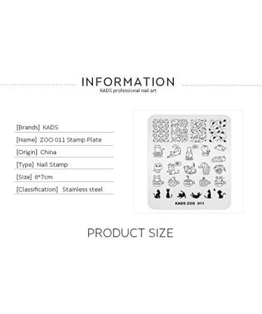 KADS Nail Art Stamping plate Nail Template Nail Art Design Tool Nail DIY Design Image Plate (ZO011) - Buy Online on GoSupps.com