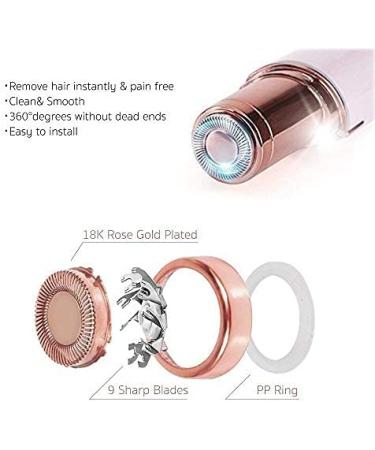 Painless Facial Hair Remover Replacement Heads for Women - Trimmer Blades for Eyebrows - Smooth Finishing - Includes Cleaning Brush - As Seen On TV - Buy Online on GoSupps.com