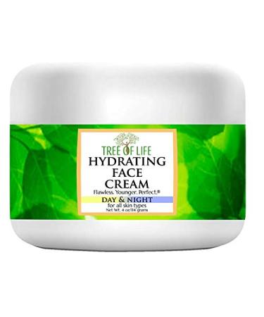 Tree of Life Hydrating and Moisturizing Face Cream with Botanical Hyaluronic Acid, 4 Fl Oz