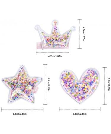 volumoon 15 Pcs Girls Hair Clips Star/Crown/Heart Shaped HairPins Sparkly Cute Hair Clips Colourful Sequin Hair Clips Non-Slip Kids Hair Barrettes for Girls Women Kids Fine Hair Thick Hair - Buy Online on GoSupps.com