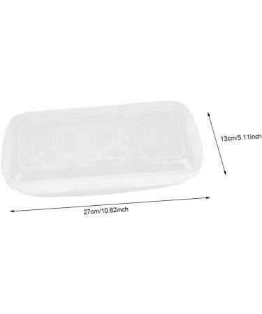 CAXUSD Box Fresh-Keeping Egg Bag Fridge Deviled Egg Tray with Lid Refrigerator Egg Container Food Egg Rack White 27.5x13cm - Buy Online on GoSupps.com