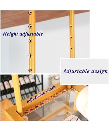 Metal Wine Glasses Hanger Wine Storage Display Shelf Wine Glass Racks Bilayer 60-200cm Ceiling Bottle Rack Width/Height Adjustable High Load-Bearing Capacity (Gold 60cmx30cm) - Buy Online on GoSupps.com
