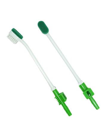 MUNKCARE Elderly Oral Cleaning Disposable Suction Swab Toothbrush Head of Green (BOX of 30pcs)