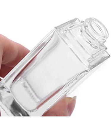 2 x Refillable Pumping Bags - Transparent Square Glass Travel Lotion Container with Black Pump Head - 15ml Cosmetic Dispenser - Buy Online on GoSupps.com