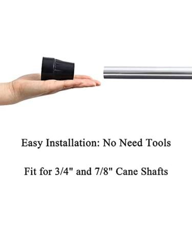 Facesunny Crutch Tips Set 3/4Inch Heavy Duty Non-Slip Rubber Cane Tips Kit Replacement Cane Foot Caps Crutch Pads 6 PCS - Buy Online on GoSupps.com