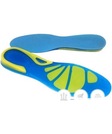 Sport Running Silicone Gel Insoles for Men & Women - Massaging Shock Absorption Orthopedic Soles (Large - Buy Online on GoSupps.com
