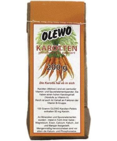 Olewo Carrots Pellets Double Pack | 2 x 200g | Nutrient-Rich Dog Rodent Cat & Bird Feed | Boost Body Defense - Buy Online on GoSupps.com