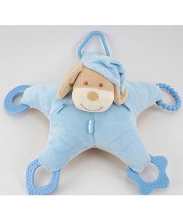 Duffi Baby Plush Toy Perrito and Teething Ring 100% Polyester Blue Master Baby Home SL 0768-12