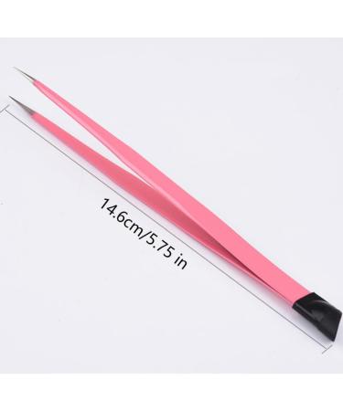 Nail Tweezers Double Sided Nail Art Sticker Silicone Press Rhinestone Picker Nippers Pink Brushes - Buy Online on GoSupps.com