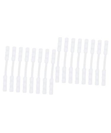 Fomiyes 16 STK Mask hearing protection hook for headband straps mask extension extension tapes for elastic headbands adjustable buckle white ear 15.8x1.5cmx2pcs