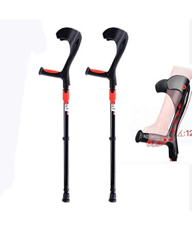Cane Forearm Crutches 1 Pair of Ergonomic - Lightweight Arm Cuff Crutch - Adjustable Standard and Tall Adults Shock Absorber Non-Slip C (C) Lucky Star