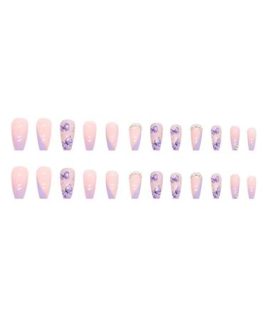 Magrace French Tip Fake Nails - 24 Pcs Square Stick on Nails for Women (A-5) A-3 - Buy Online on GoSupps.com