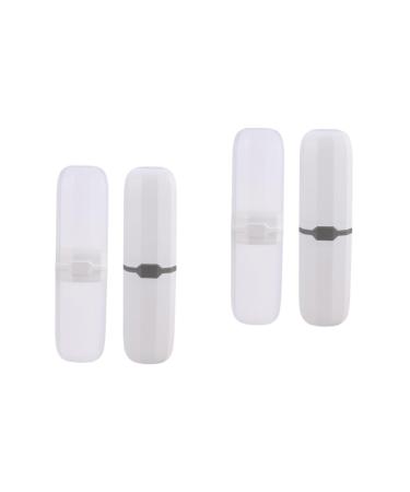 MAGICLULU 4 Pieces Capsule Case Toothbrush Travel Case Toothbrush Holder Toothbrush Cover As Pictured X 2 Pieces Size 1x2pcs