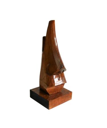 yuoseg Handmade Wooden Carved Nose Eye Glasses Stand Wood Nose Eyeglass Display Holder Glasses Frame Glasses Holder for Gift Eyeglass Display Holder