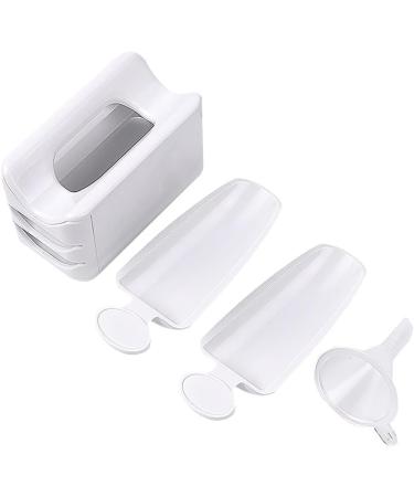 BOKIOESDE Nail Dip Container with Funnel Dipping Powder Holder Glitters Rhinestones Collecting Storage Box Manicure Pedicure - Buy Online on GoSupps.com