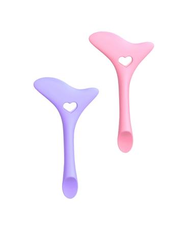 Ipetboom 2pi ces Applicateurs Silicone Pour Maquillage Des Yeux Outils Aide Au Eyeliner Et Mascara Accessoires Pratiques Et R utilisables Silicone Parfait Pour Maquillage Rapide