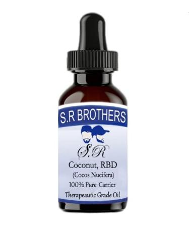 SR Brothers Coconut RBD (Cocos Nucifera) pure and natural therapeutic carrier oil 30 ml