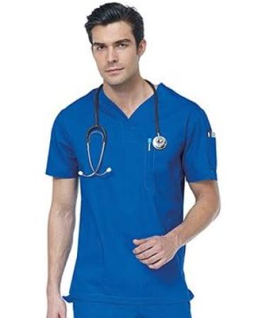 KOI Jason Men's Scrub Top - 4 Pockets, Pen Slot, Large, Navy - Buy Online on GoSupps.com