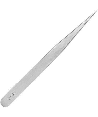 Eyelash Extension Tool | Professional False Eyelash Curler & Tweezer | Straight Tweezer LD-03 Silver for Eye Makeup - Buy Online on GoSupps.com