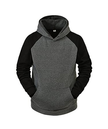 SIEPS Men's Casual Basic Thermal Pullover Hoodie Hooded Sweatshirt with Pocket hoodies for men big and tall pullovers tops workout hoodies for men sports hoodies