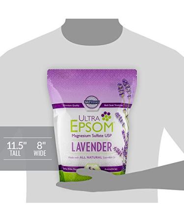 SaltWorks Ultra Epsom Lavender Scented Bath Salt - 5lb Resealable Premium Bag - Buy Online on GoSupps.com